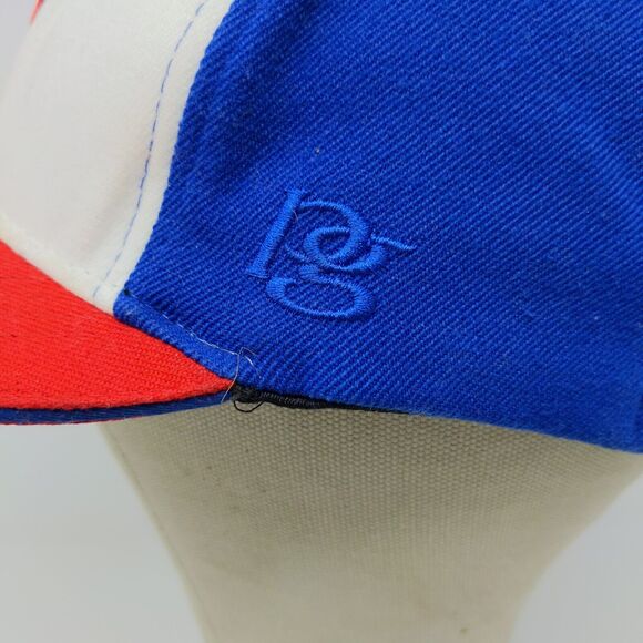 Prep Gear Fitted Hat Red White Blue Size S/M Embroidered P Logo - Picture 6 of 12